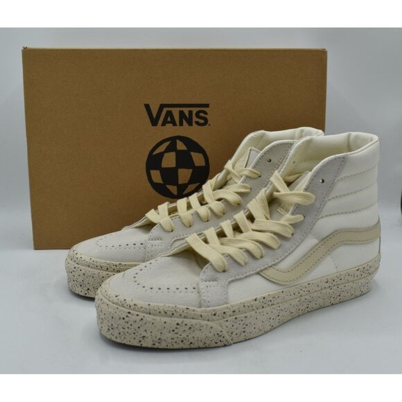 Vans Womens 7 Reissue SK8-Hi MTE-2 Speckle Vintage White Multi High Top Sneakers - Picture 1 of 14